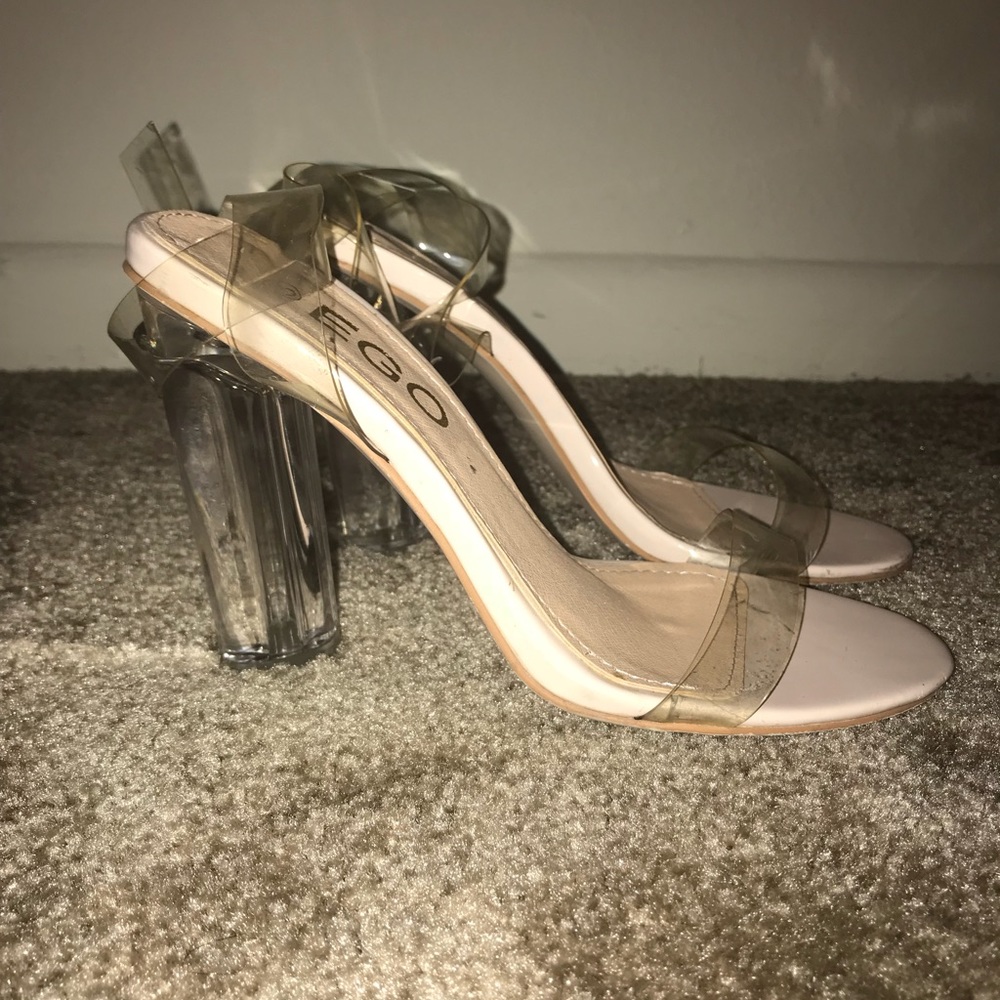 Ego Official clear nude heels